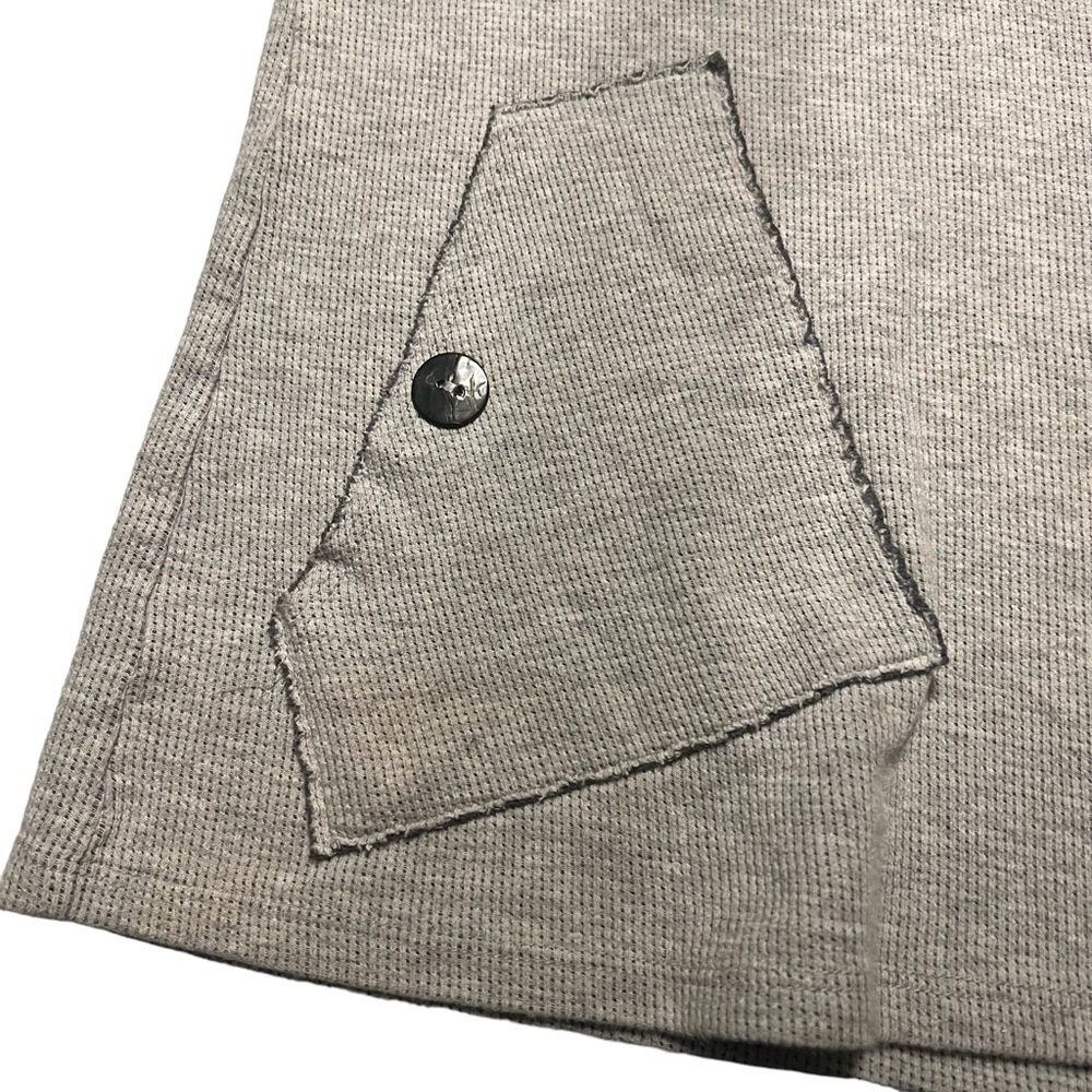 SOFT SURROUNDINGS Khaki Green Henley Tunic V-Neck with Raw Seams Size XS - Picture 6 of 10